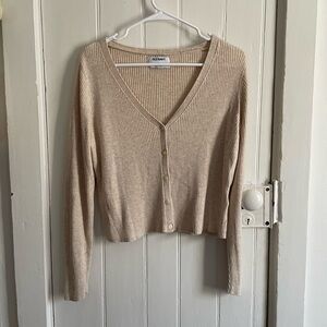 Old Navy Women's Beige Cardigan Sweater